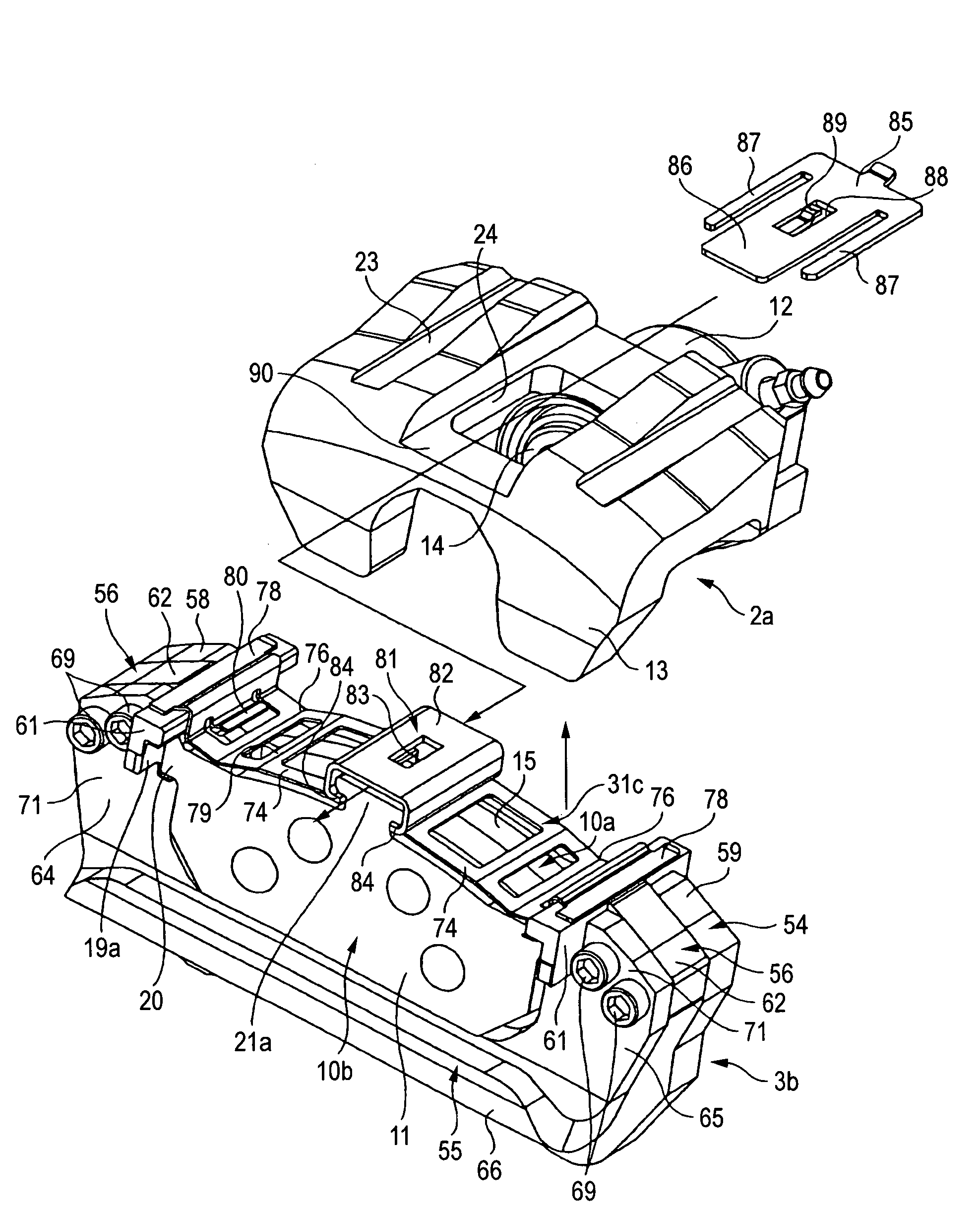 Floating caliper disc brake