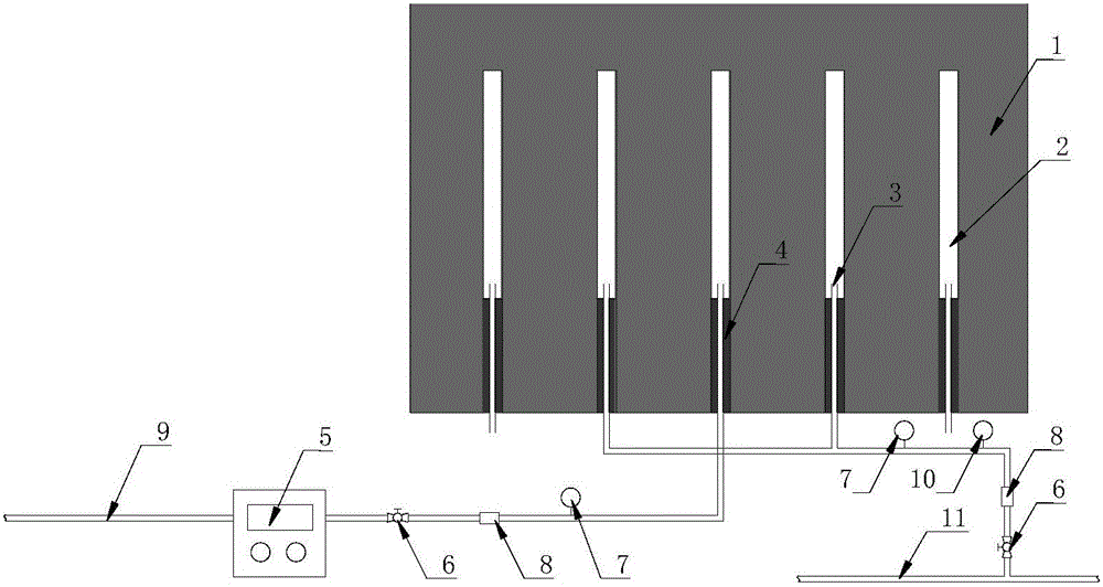 Coal seam gas fracturing and mash gas driving method