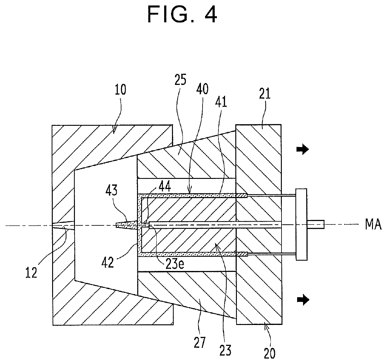 Injection molding die, injection molding system, and injection molding method