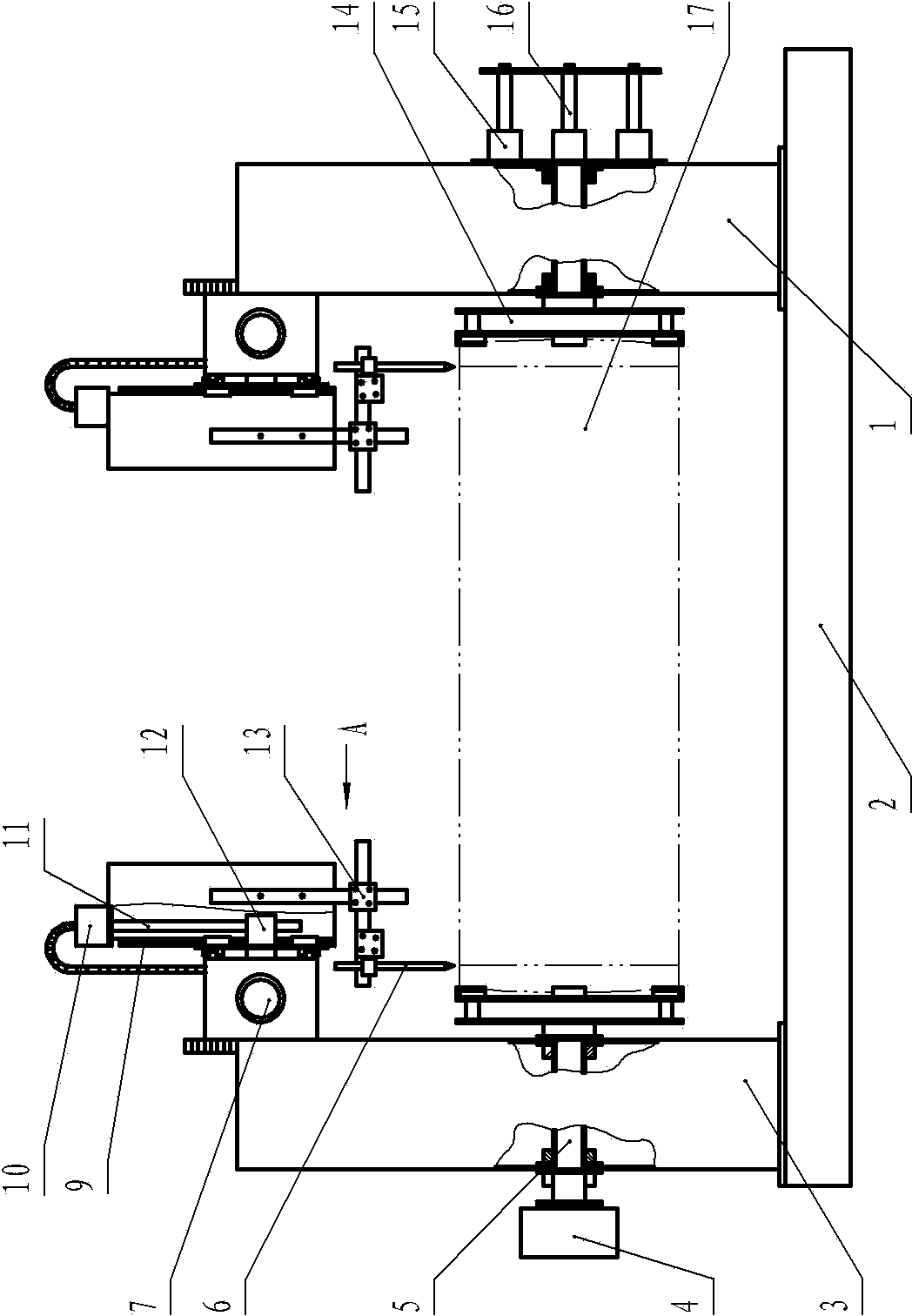 Fuel tank end cover welding machine