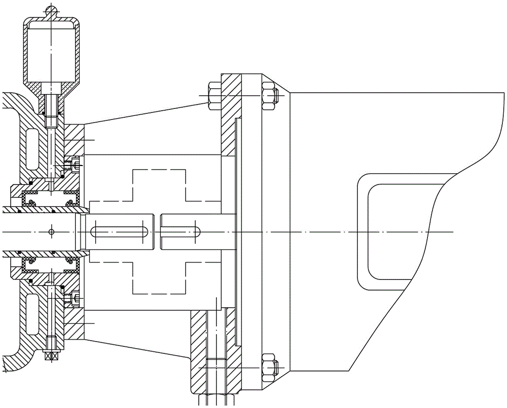 Magnetic sealing structure for drive end of roots pump