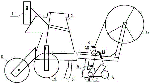 Adjustable laying apparatus for shallow-buried drip irrigation band