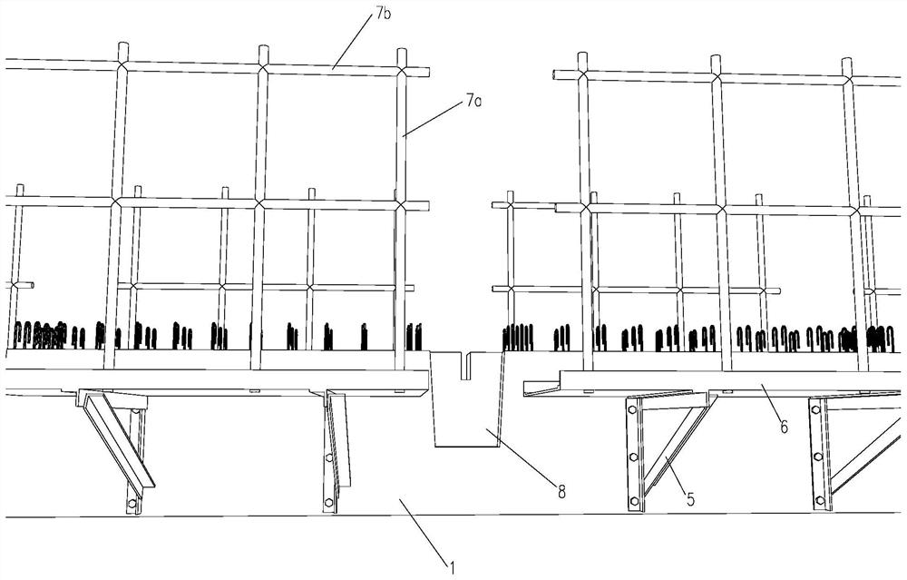 Fabricated construction platform of horizontal superimposed structure