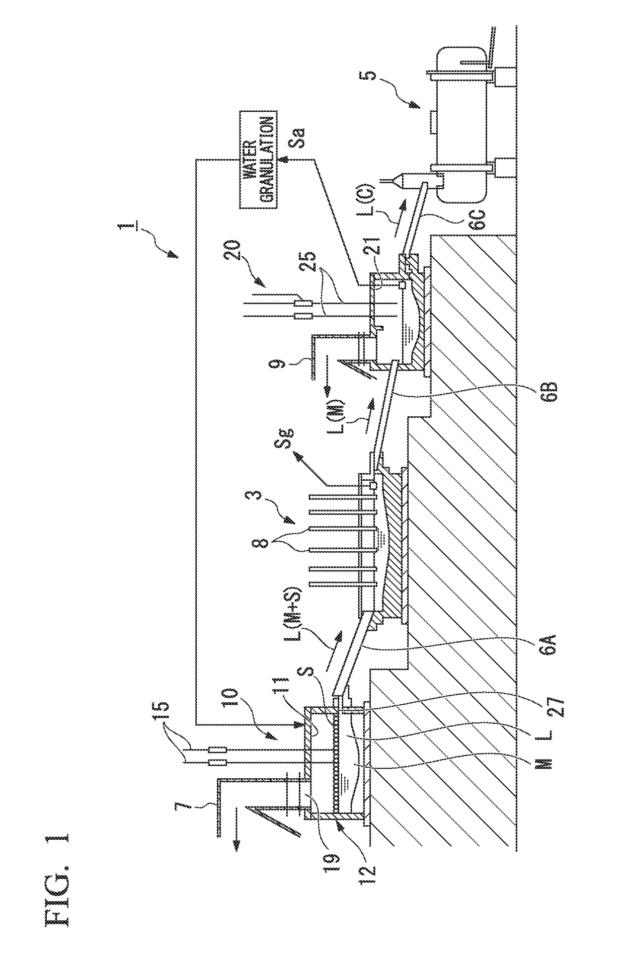 Method for treating combustible material and installation