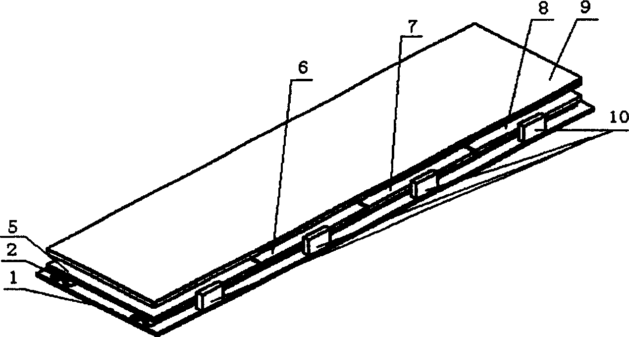 Multiple axial force platform array and human walking gait information gaining method