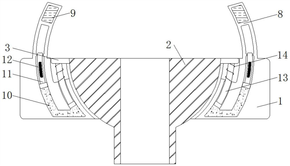 A magnetically controlled sprinkler fixing device based on the principle of capacitance change