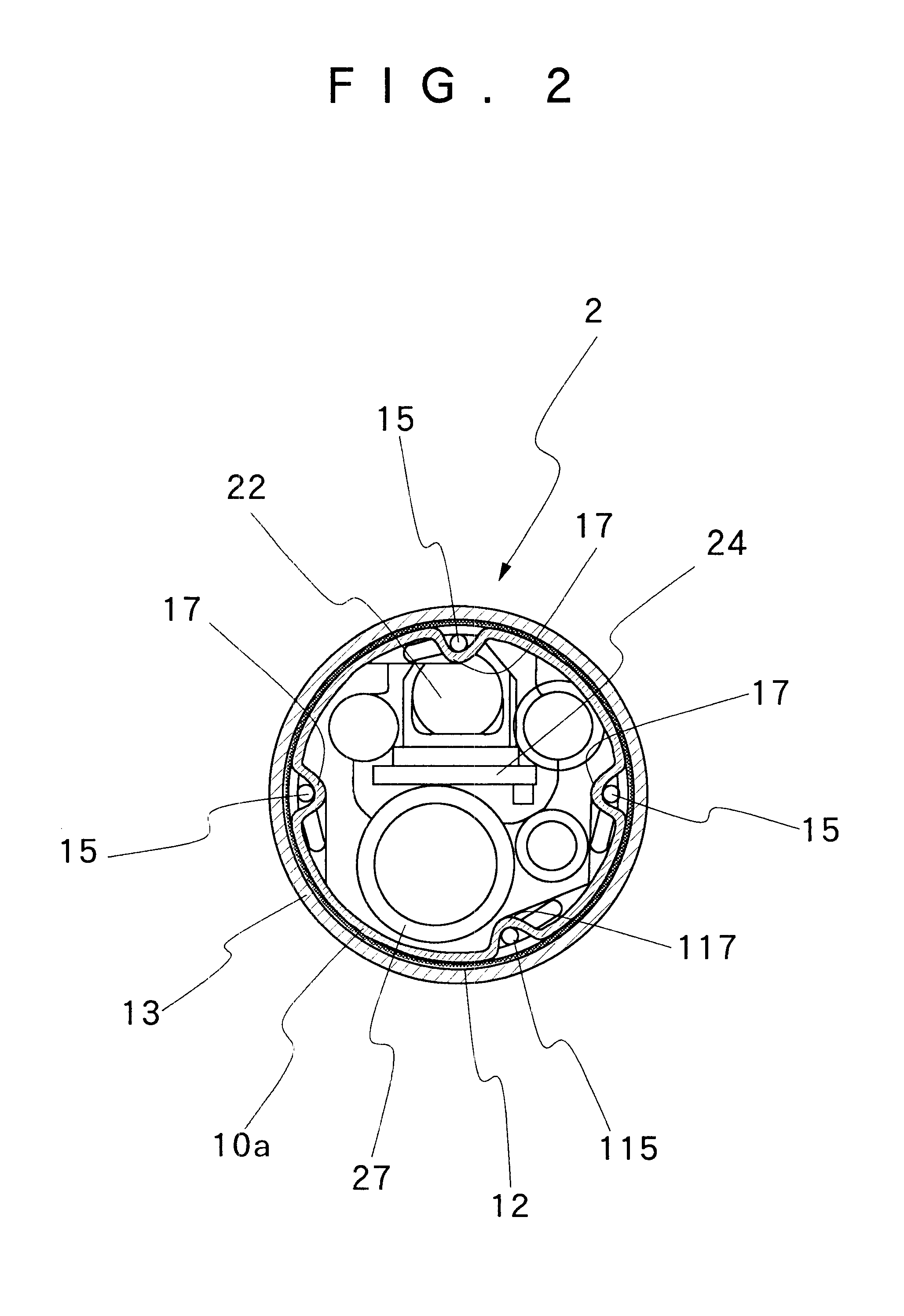 Angle portion of an endoscope