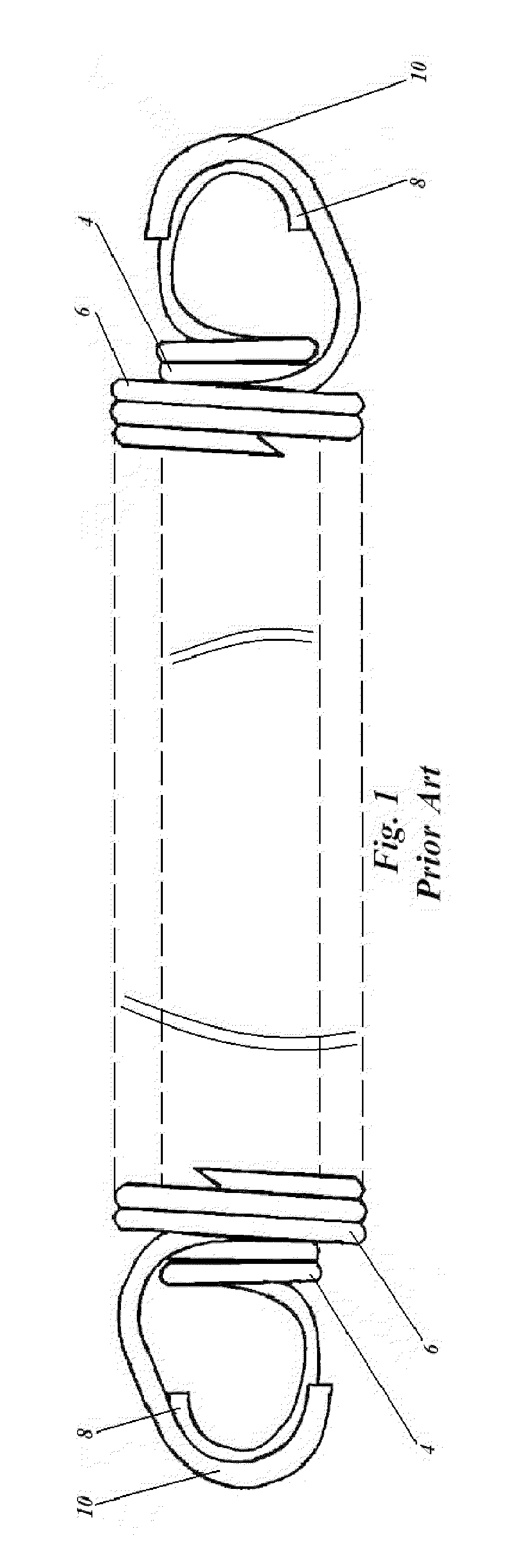 Tension spring mount with friction-resistant coating