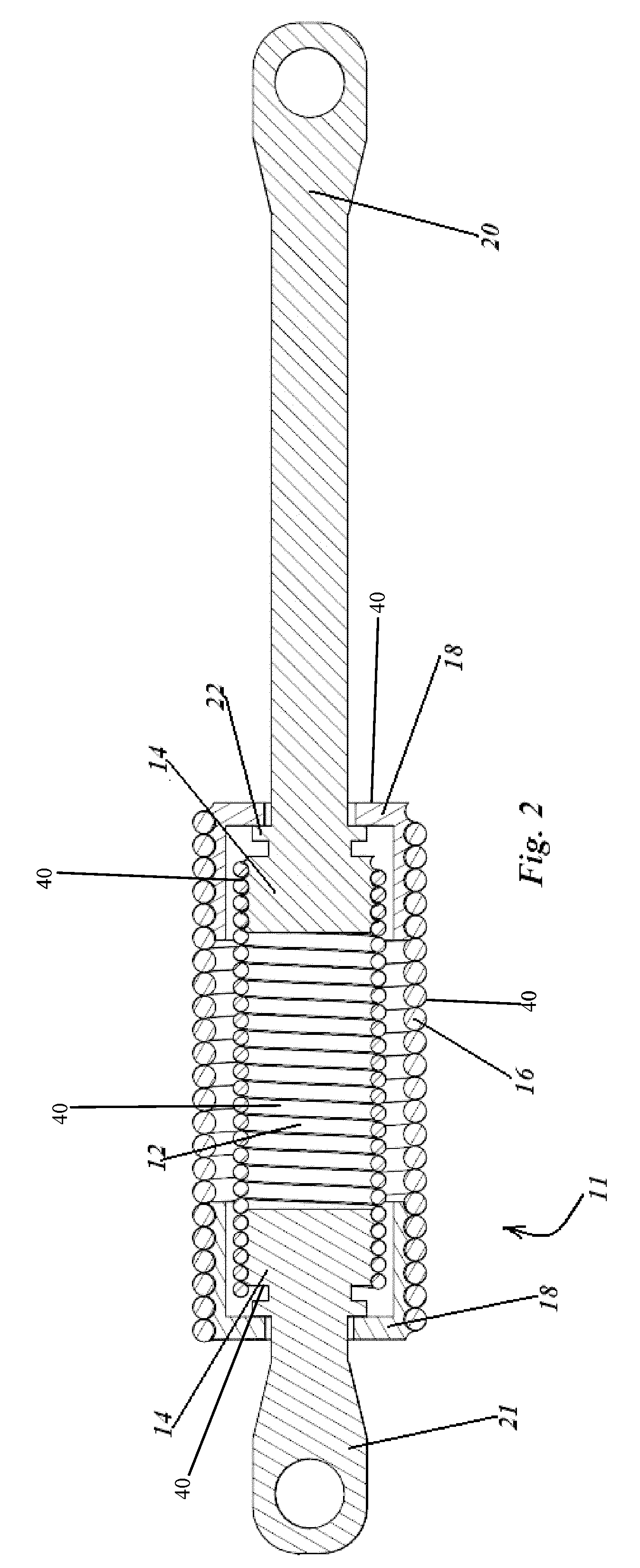 Tension spring mount with friction-resistant coating