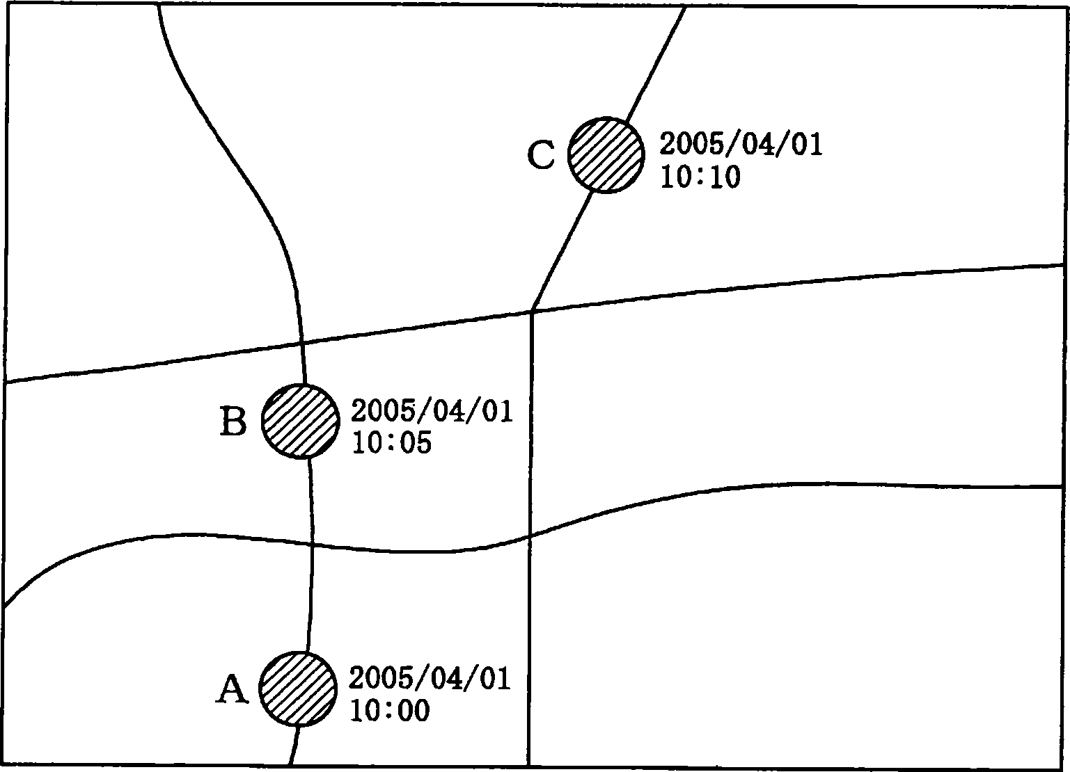 Travel time database generating device