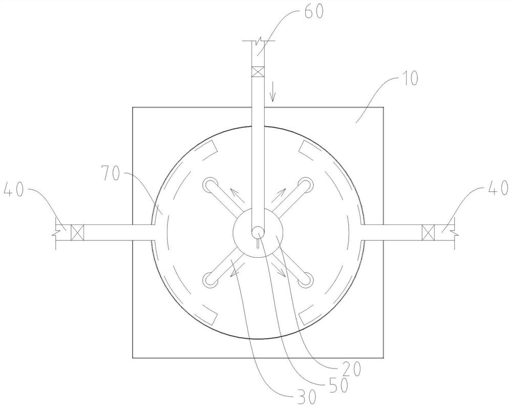 Molecular sieve filter tank water distribution system capable of uniformly distributing water