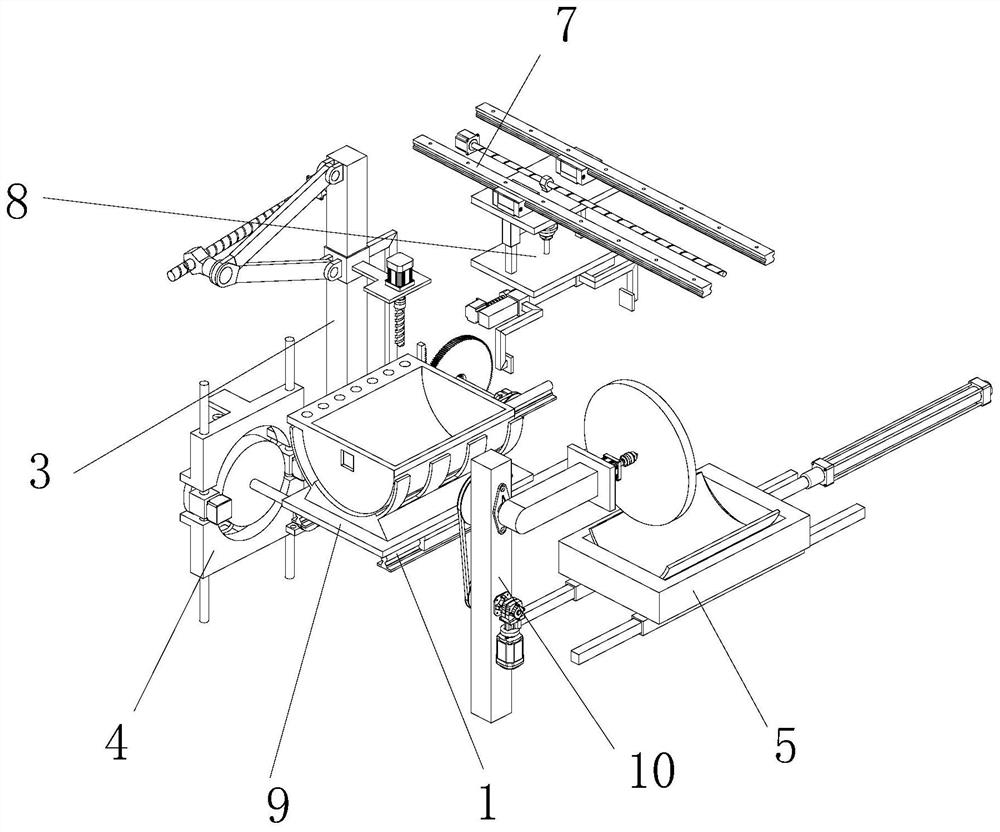 Excavator grab bucket machining device