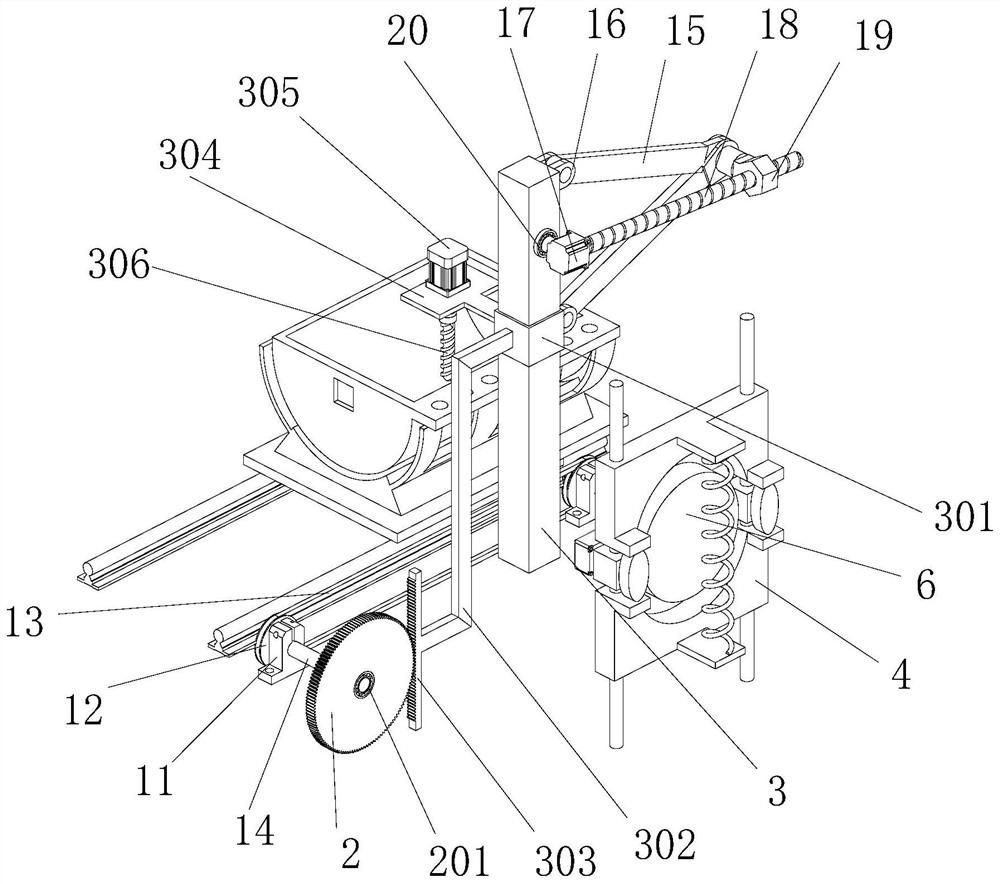 Excavator grab bucket machining device