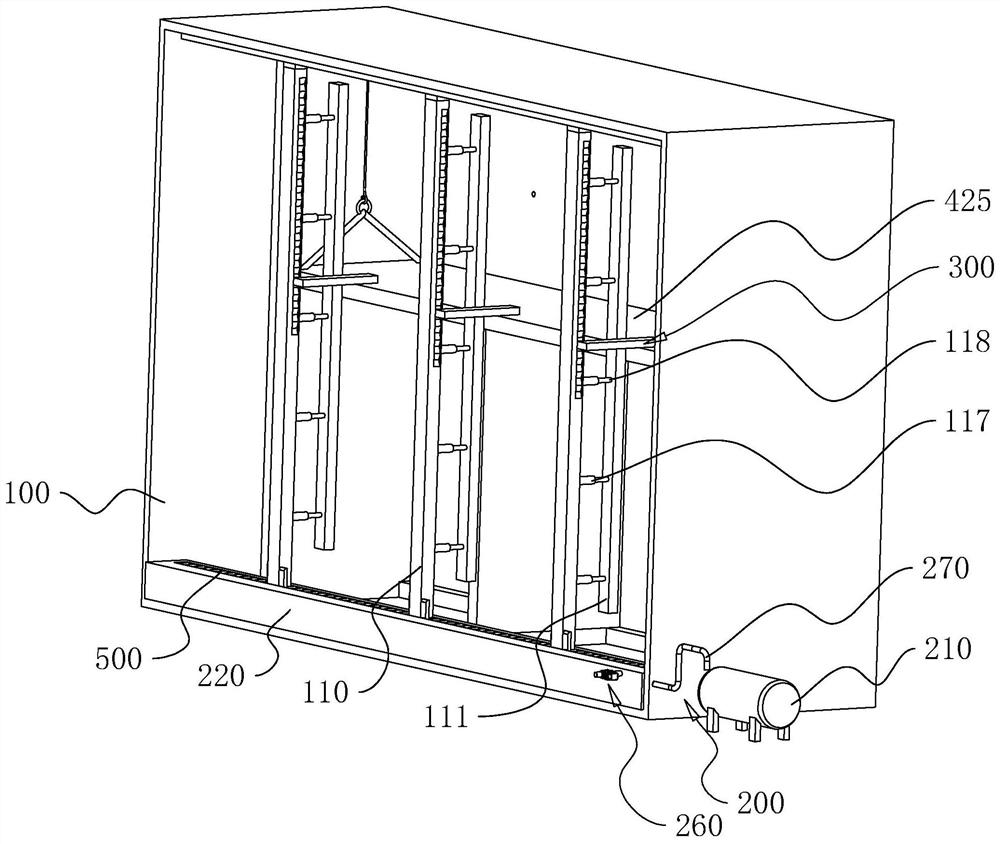 A door and window physical performance testing equipment for fastening doors and windows