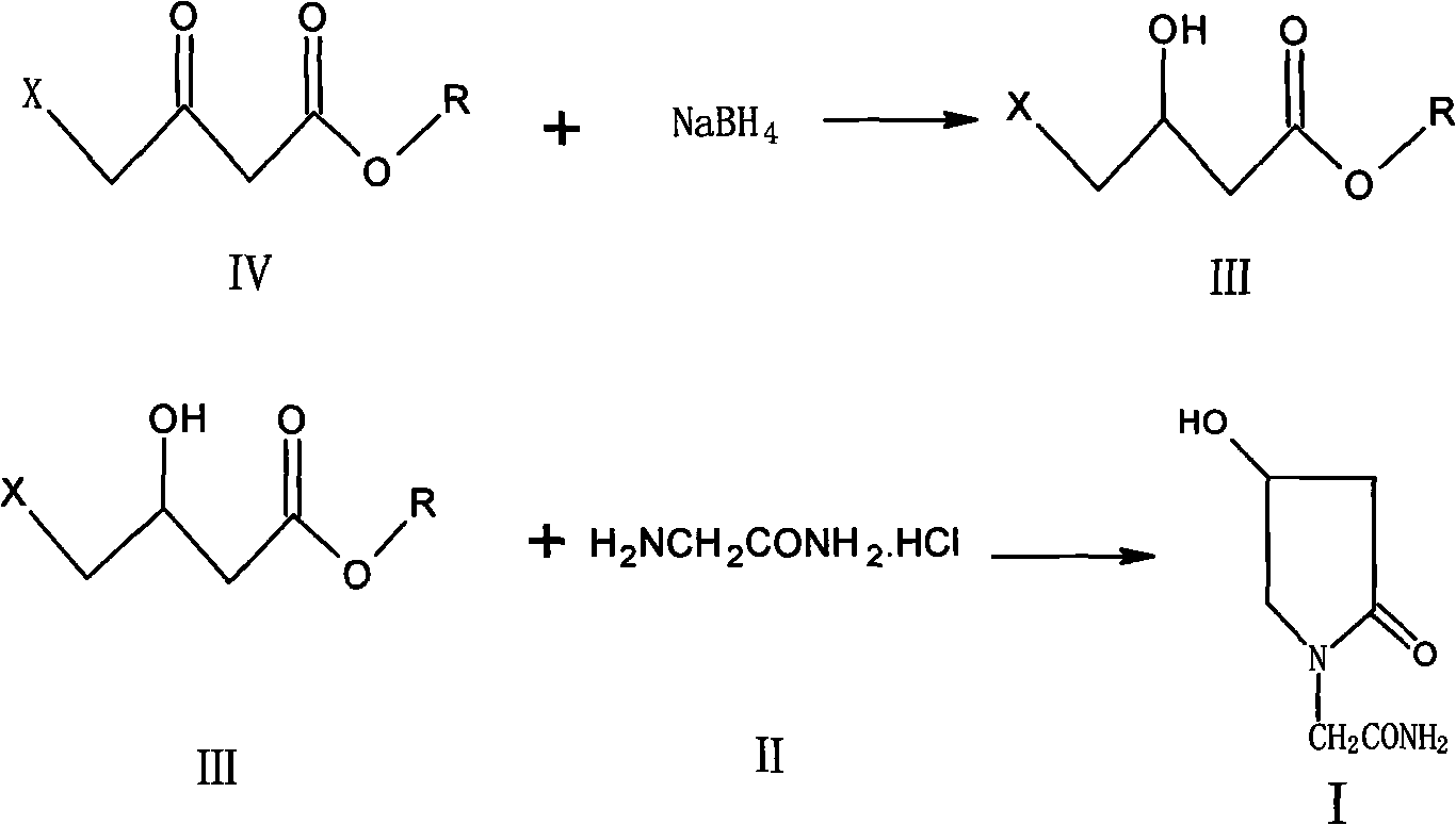 Preparation method of 4-hydroxyl ketopyrrolidine-2-acetamide