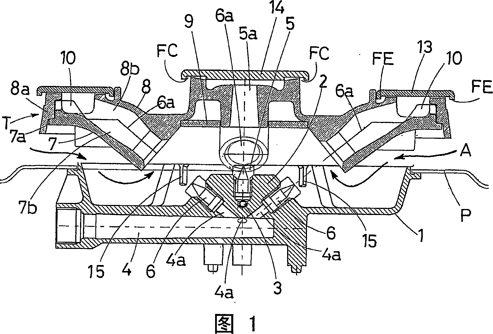 High-power double burner for gas cookers, with multiple concentric flame crowns