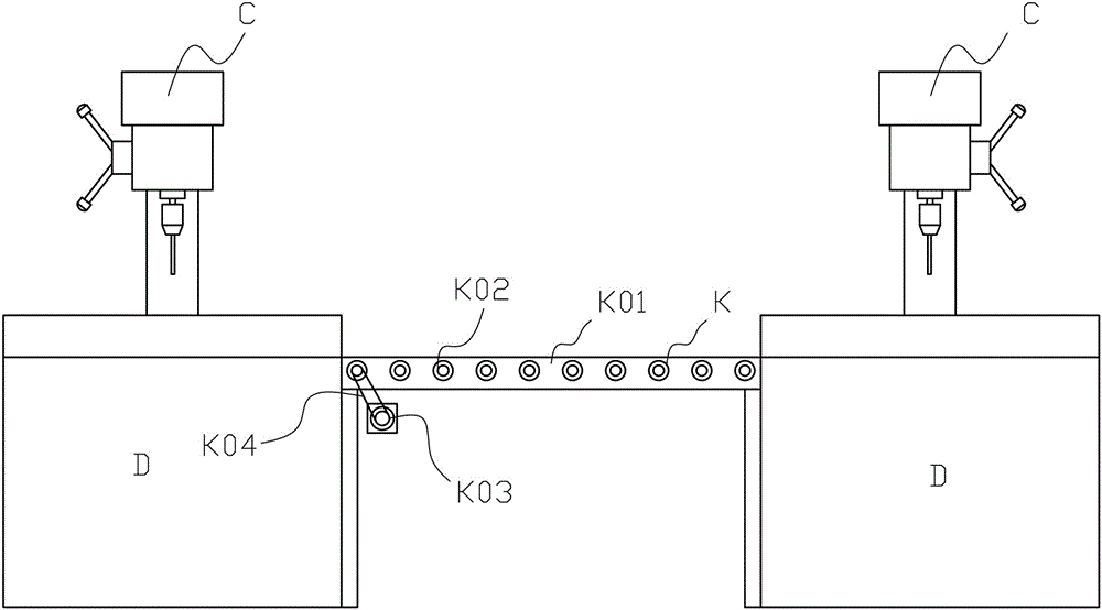 Drilling line for chair cushions