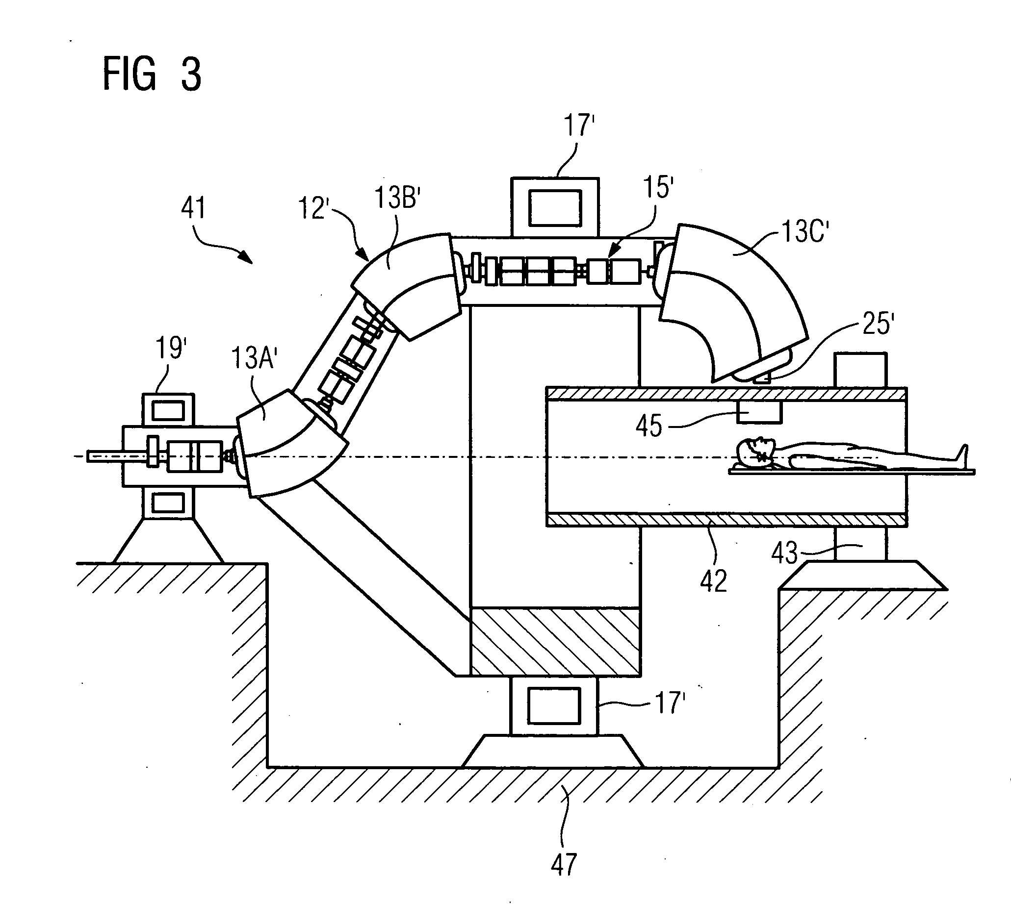 Gantry system for a particle therapy facility