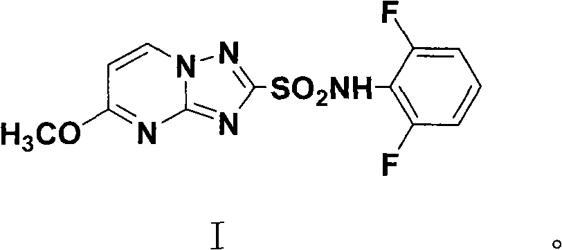 A kind of triazolopyrimidine sulfonamide herbicide and its preparation method and application