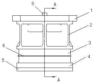 Rubber vibration isolator for rail transit floating slab ballast bed vibration isolation system