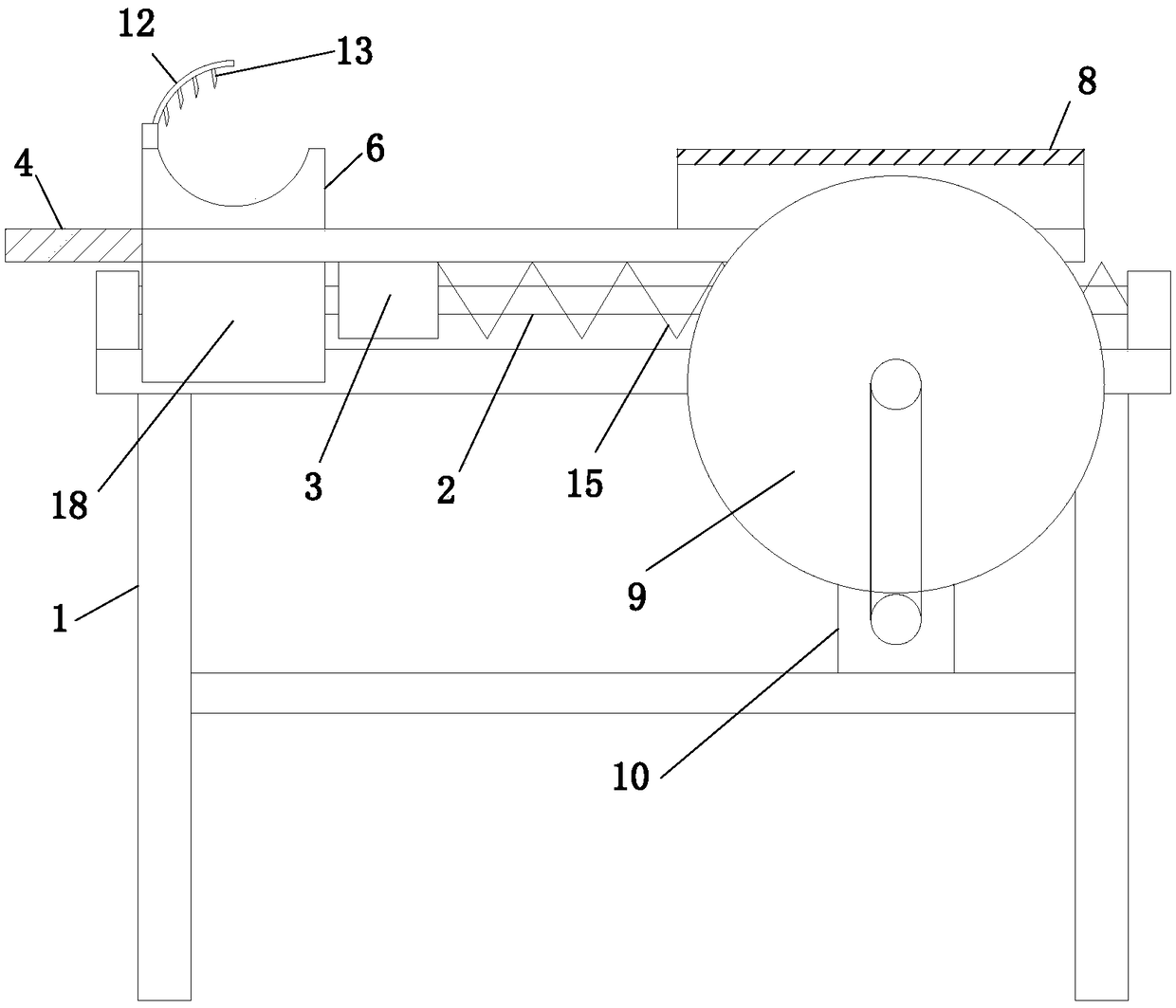 Bamboo filament length fixing machine