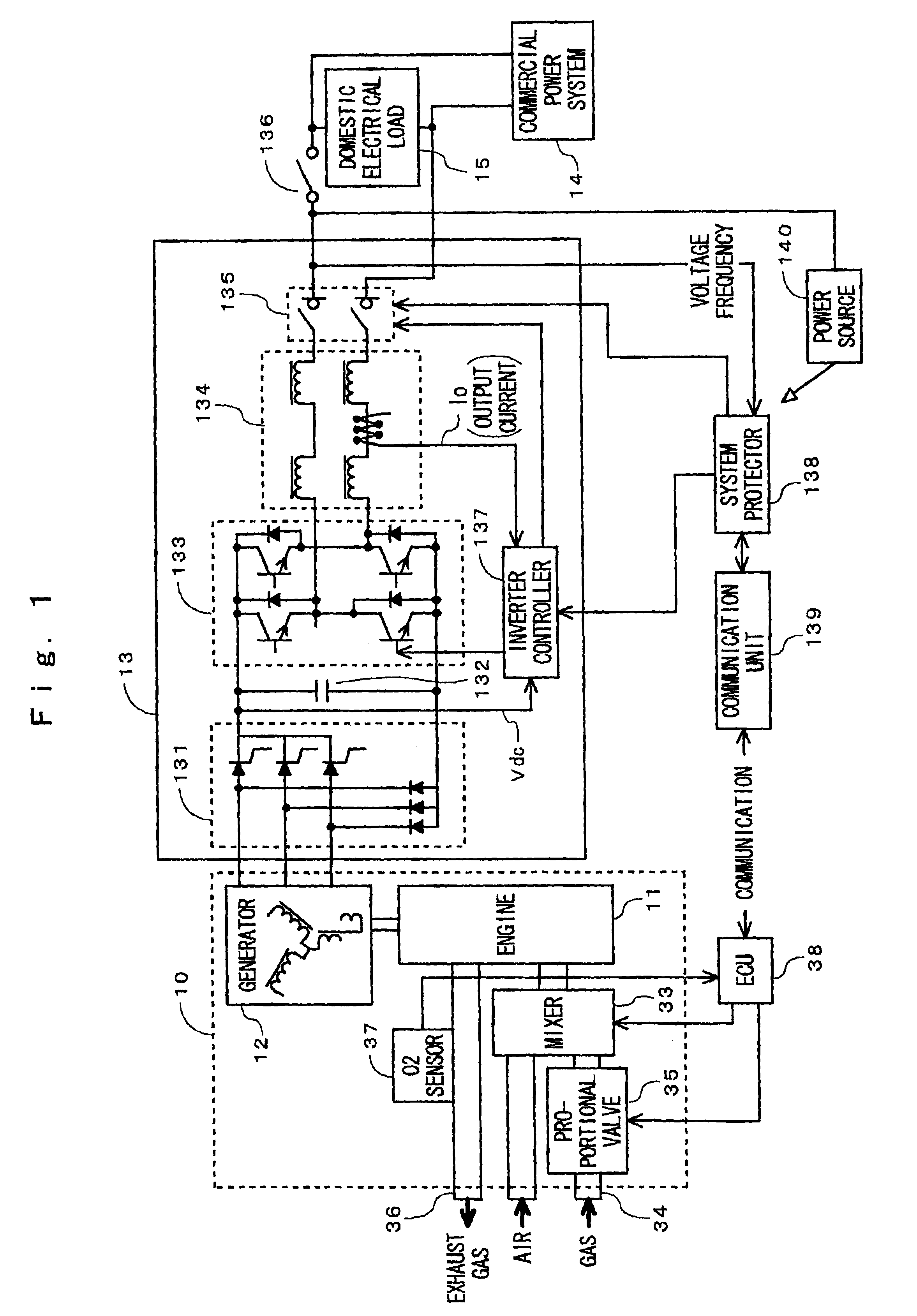 Connection to grid type engine generator apparatus