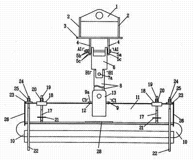 Connecting device used for carrying side-scan sonar and working method thereof