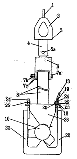 Connecting device used for carrying side-scan sonar and working method thereof