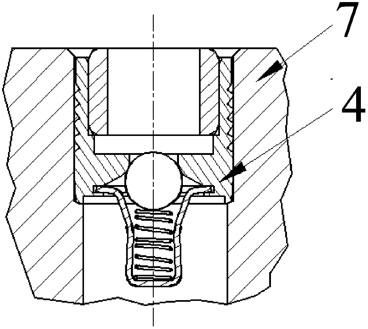 Embedded one-way valve