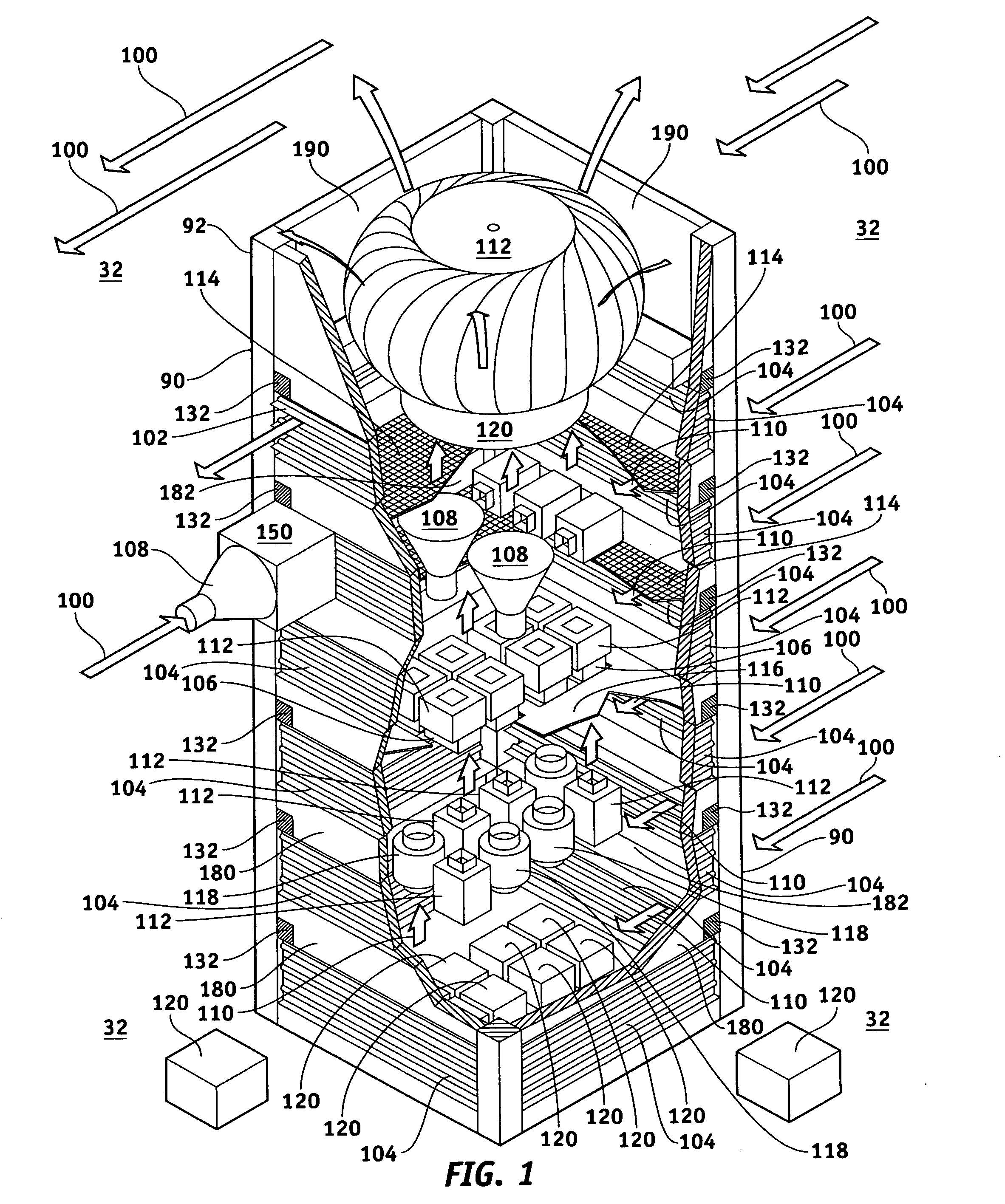 Method and apparatus to utilize the push-pull power of an upwards flow of wind energy within a structure