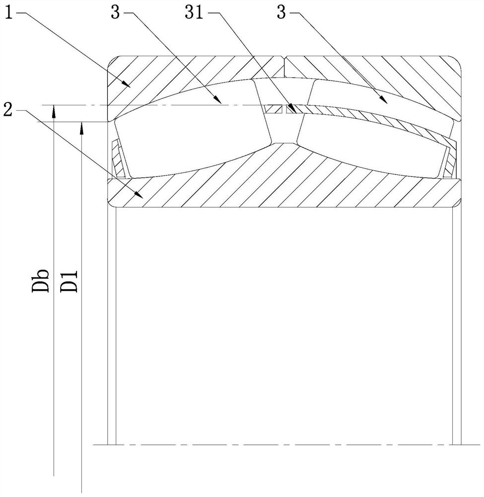 Self-aligning roller bearing suitable for axial and radial unbalance loading working conditions and heat treatment process