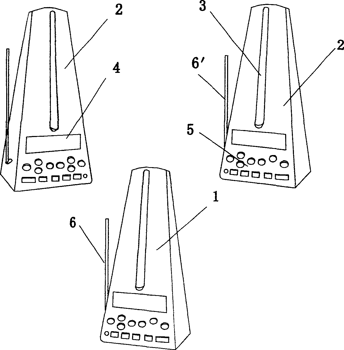 Electronic metronome device and method capable of synchronous meter demonstration