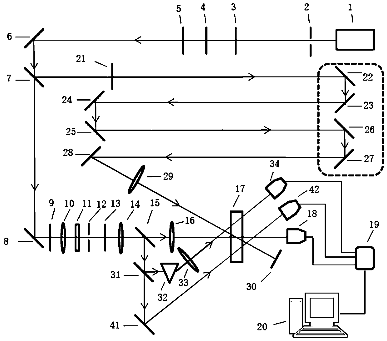 Nonlinear optical absorption cross section measuring method