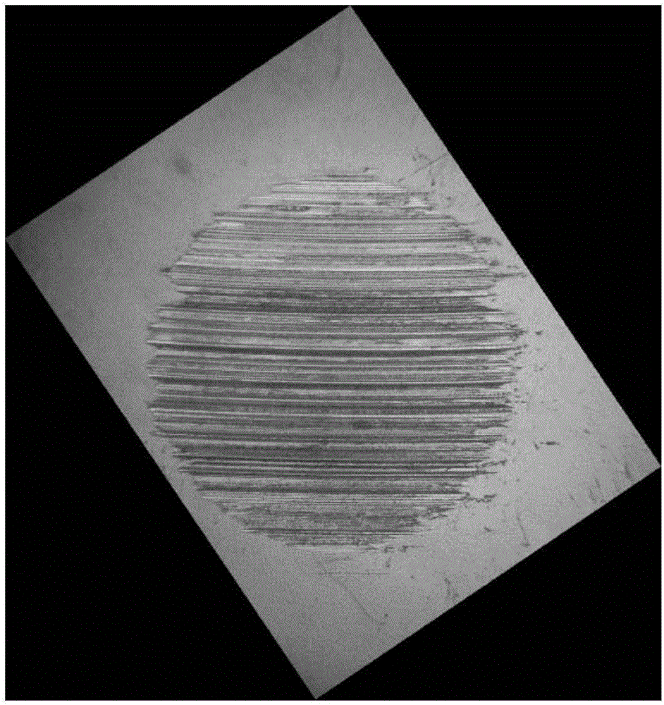 Automatic determination method of friction mark direction angle of friction spot image of four-ball friction test