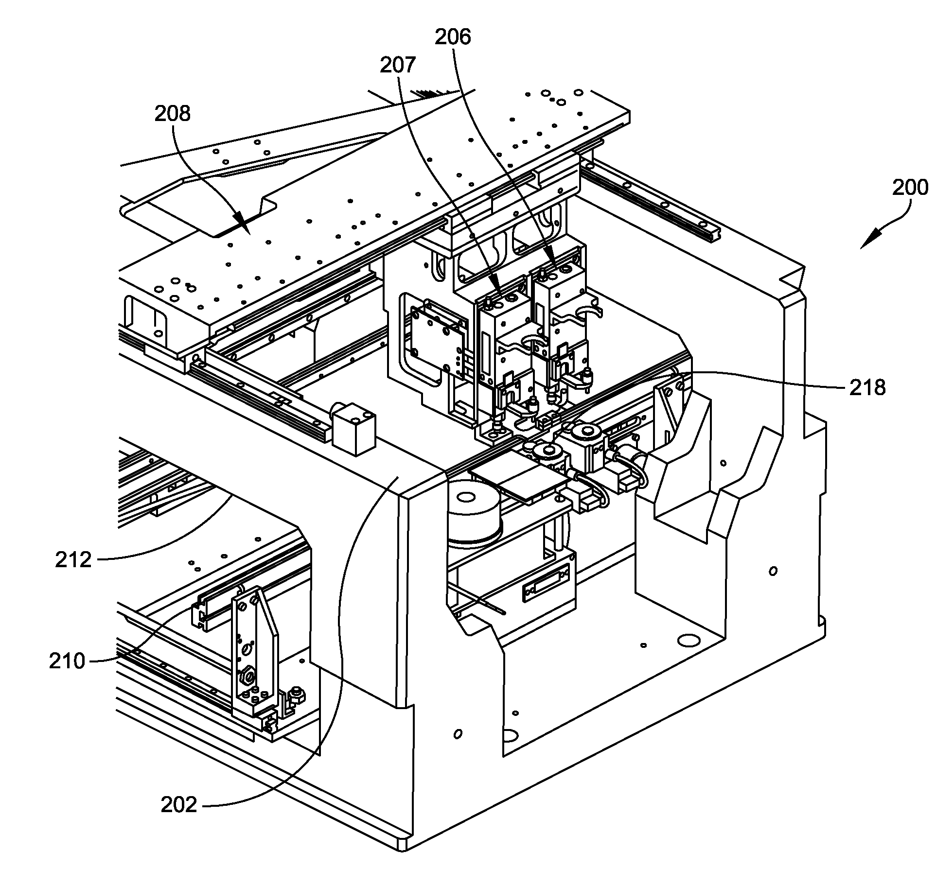 Automated multiple head cleaner for a dispensing system and related method