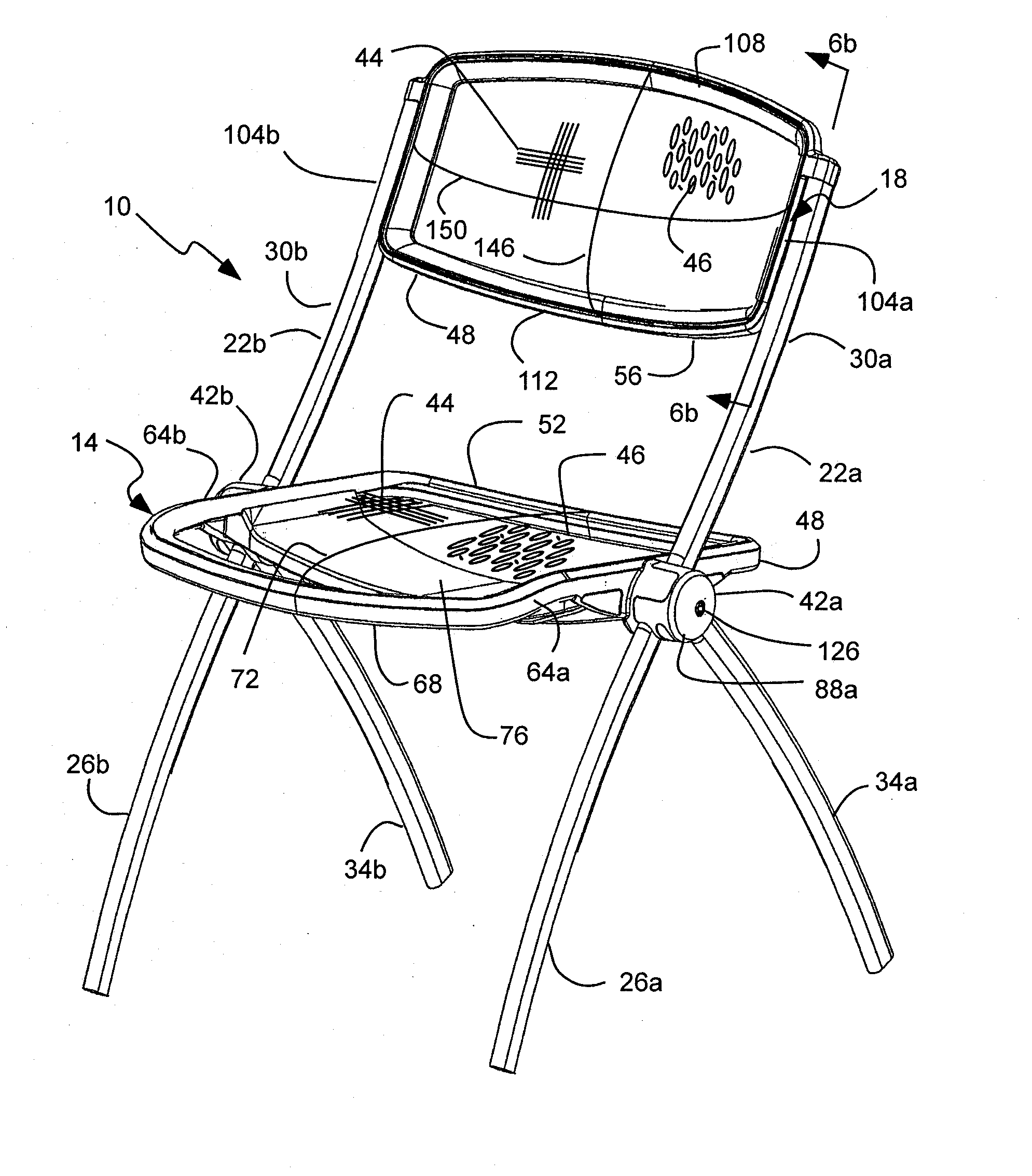 Clamping joint for a chair