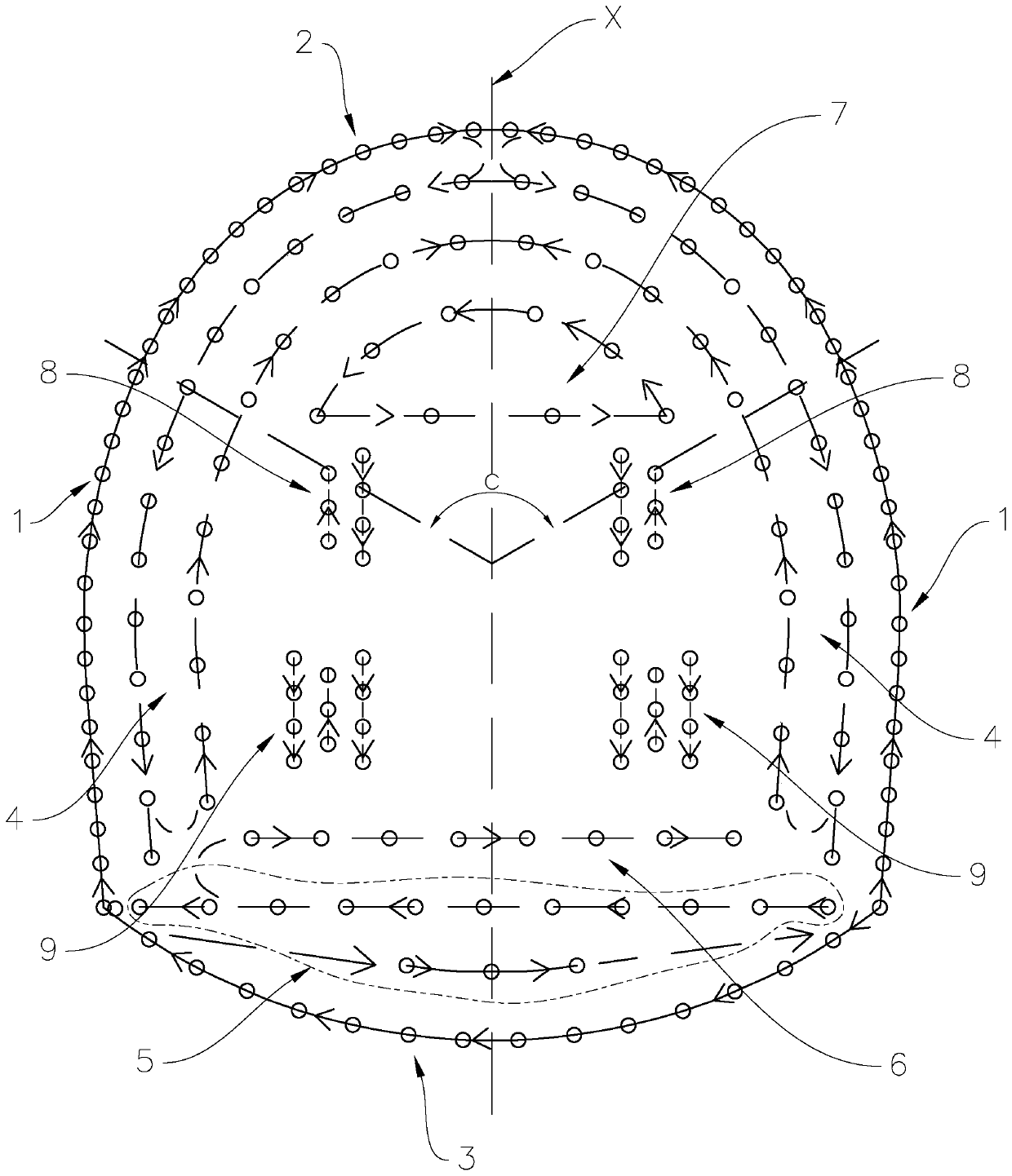 Tunnel hole arrangement blasting method