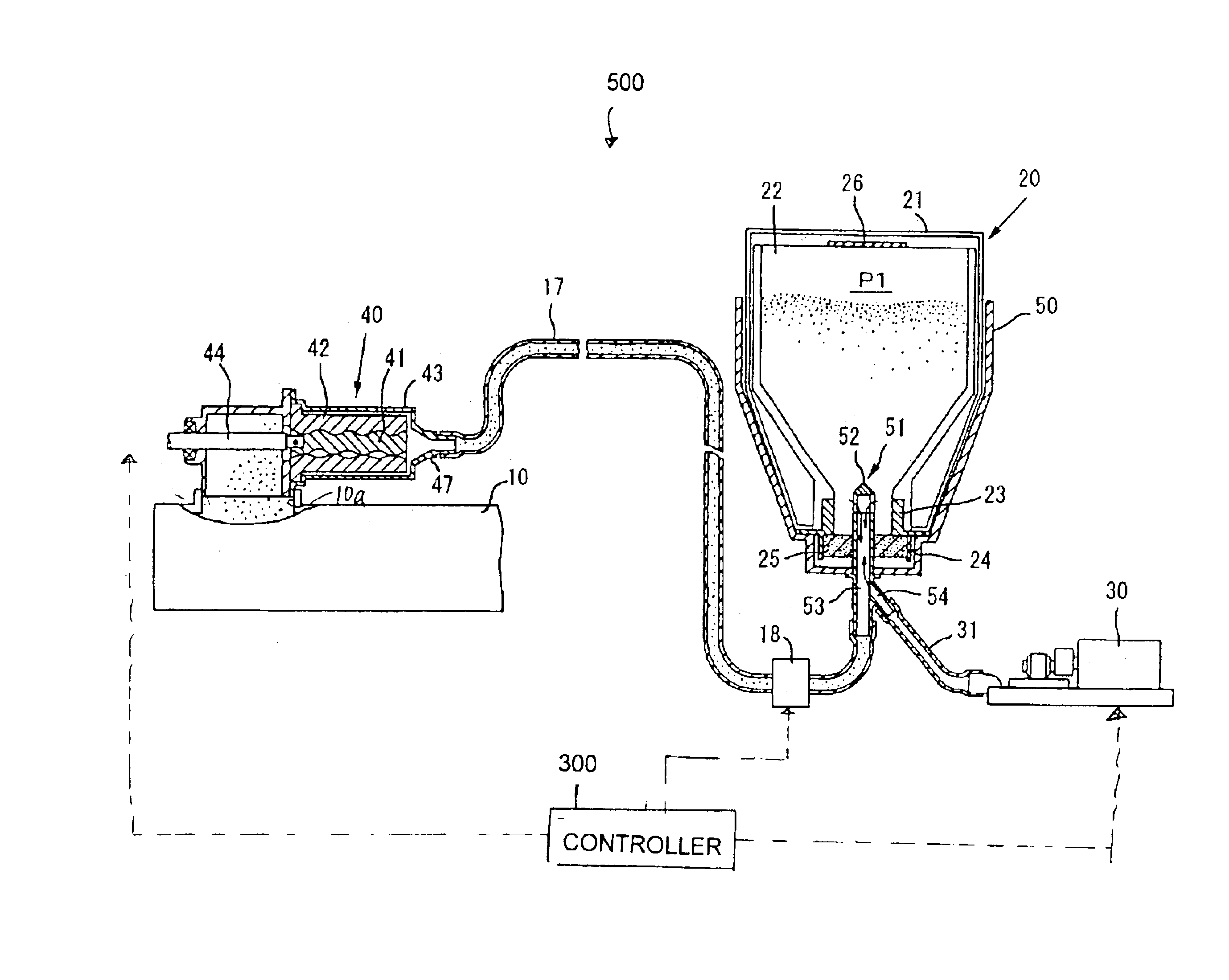 Image formation device and agent supplying device including absorber conveying by negative pressure