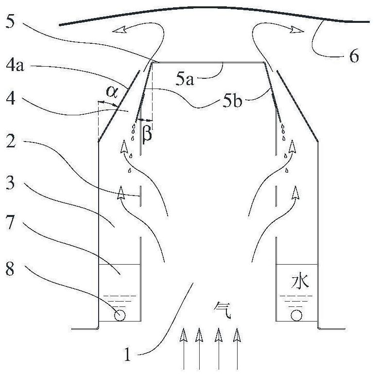 Air cushion furnace gas-liquid quenching spray nozzle structure and gas-liquid cooperative quenching system