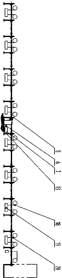 Roving frame transmission device