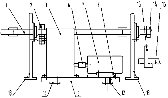 Roving frame transmission device