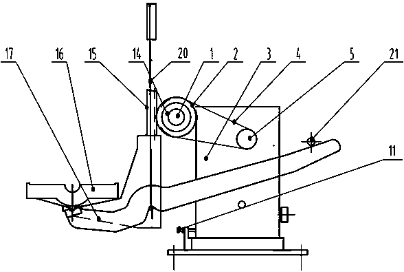 Roving frame transmission device