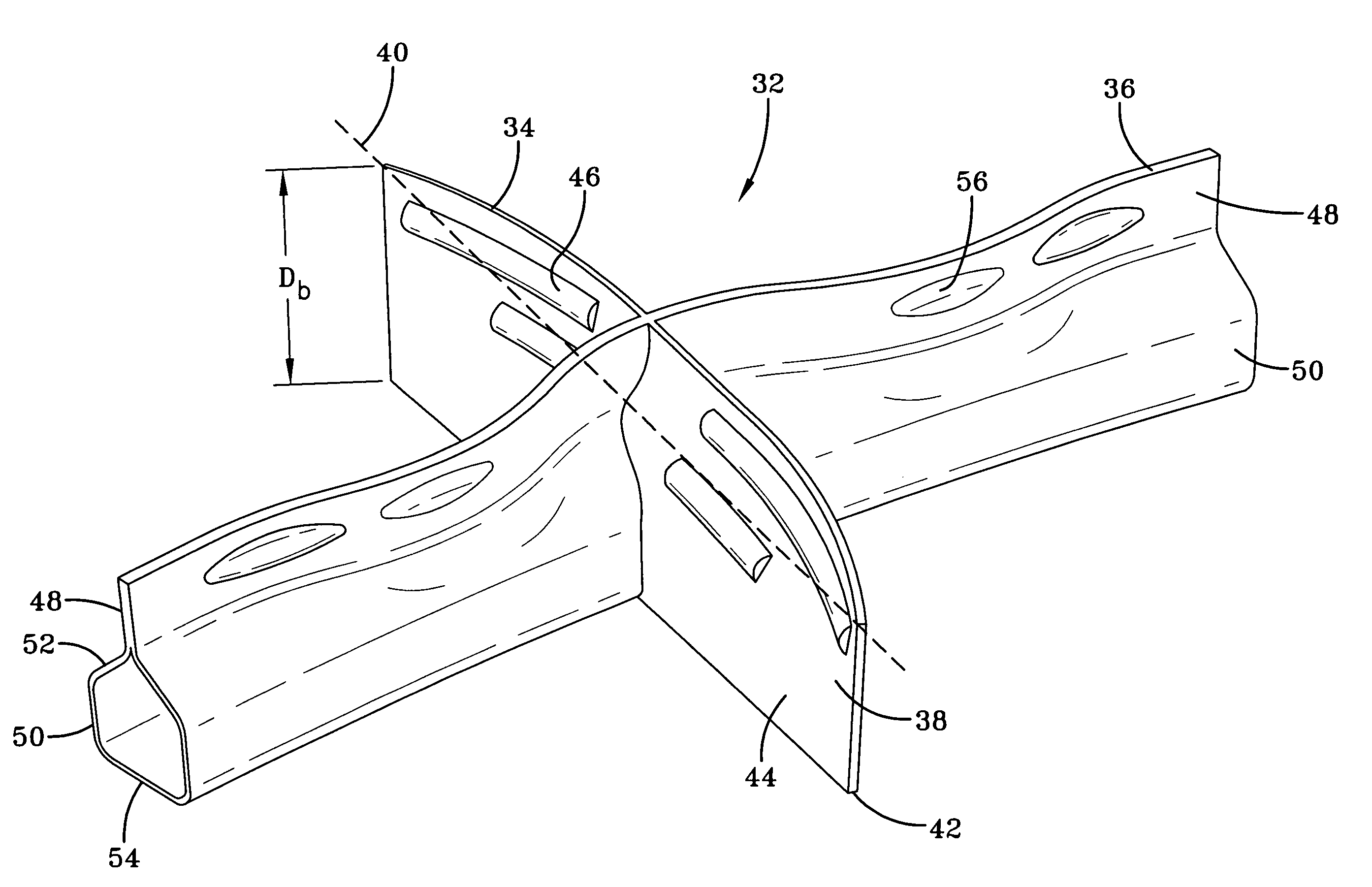 Tire with tread having crossed configuration sipe