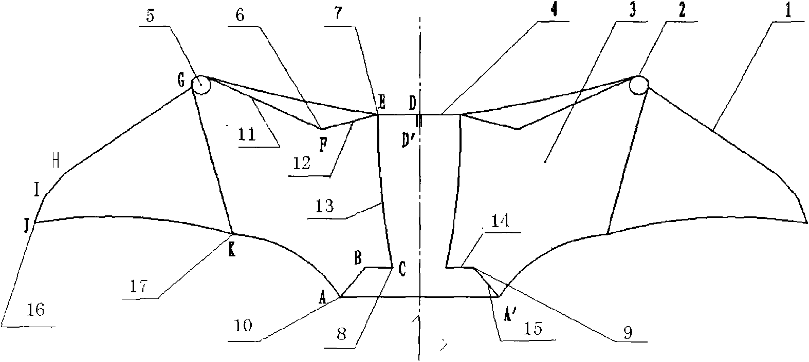 Straight foldable wing of flapping-wing aircraft