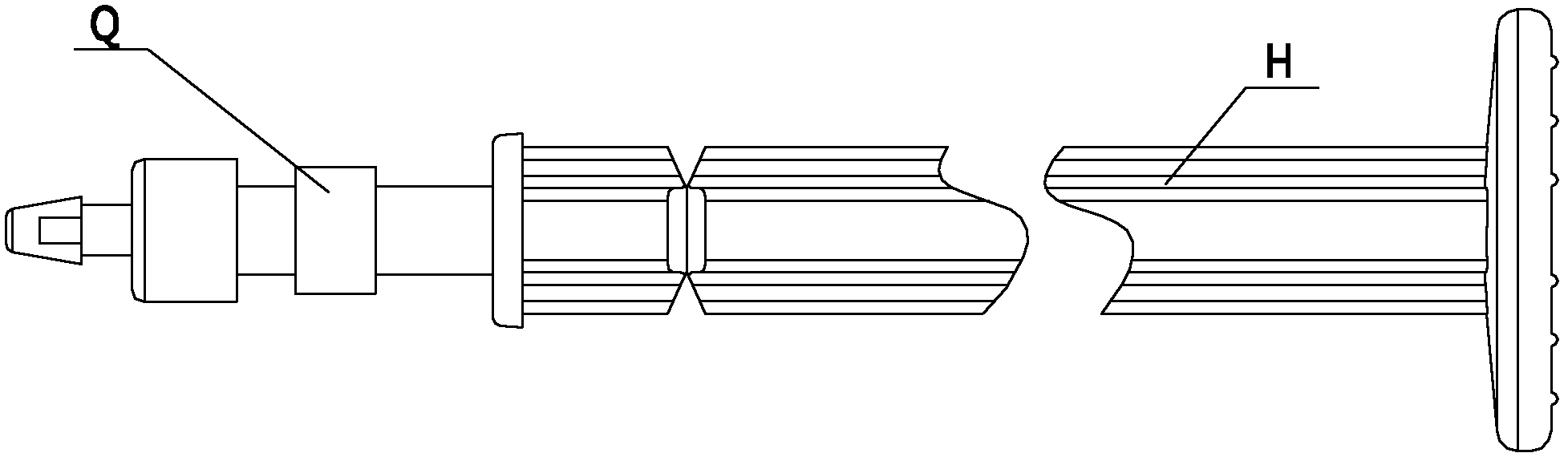 Injection mold for processing elongated push rod