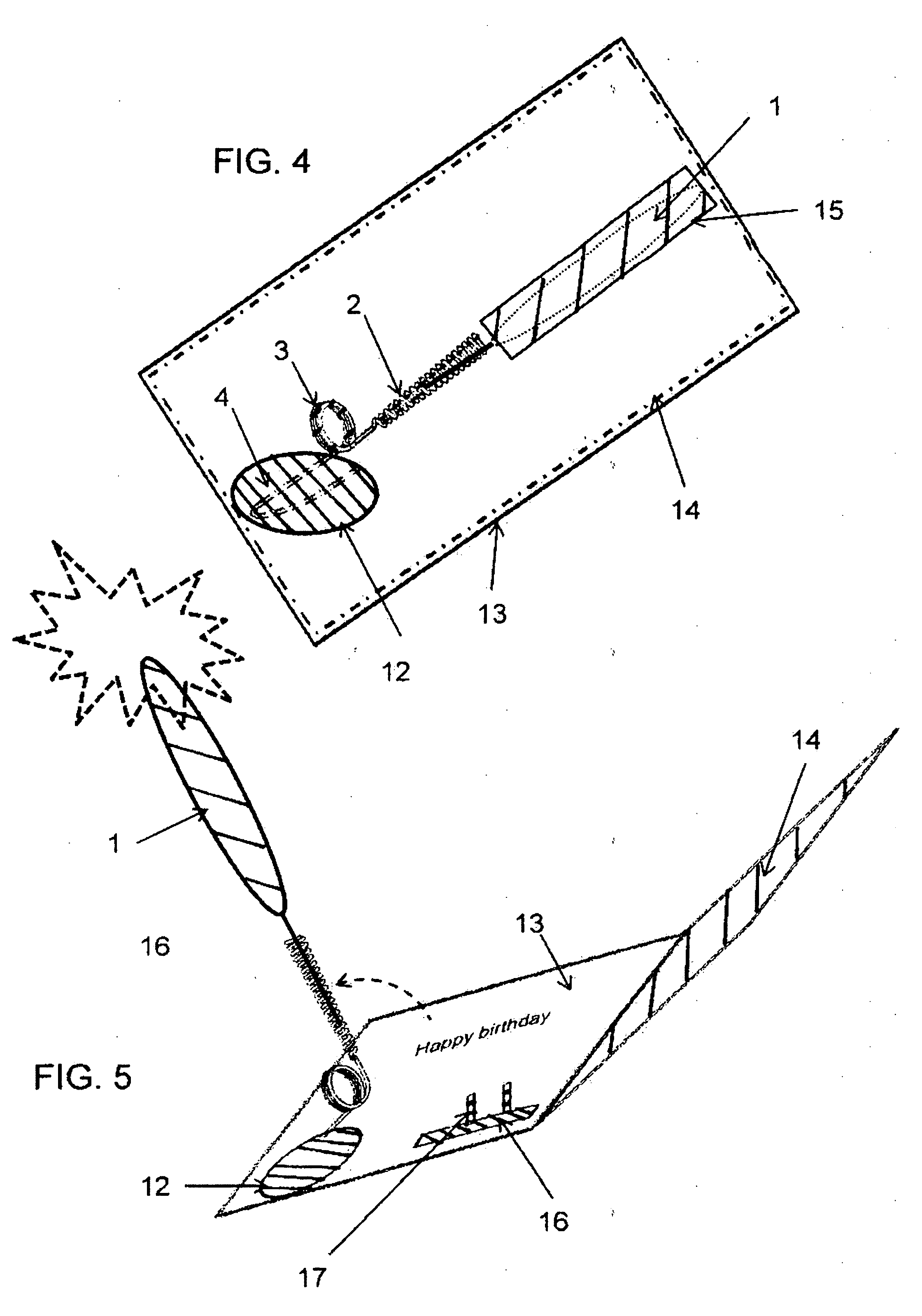 Fastener for pyrotechnic element