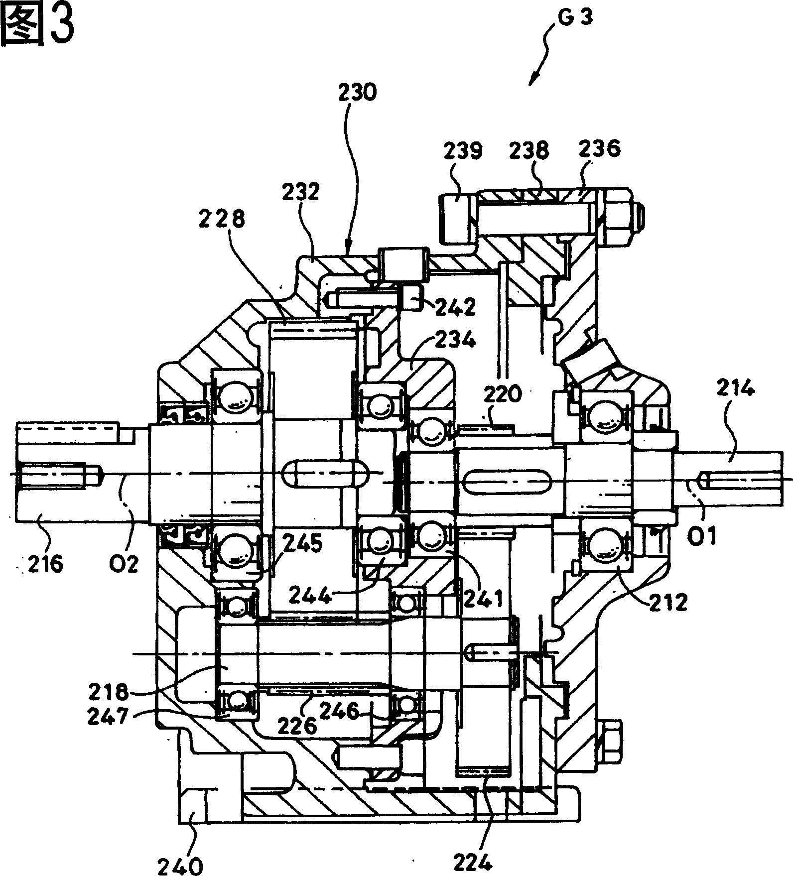 Parallel axes gear reducer and gear driven motor