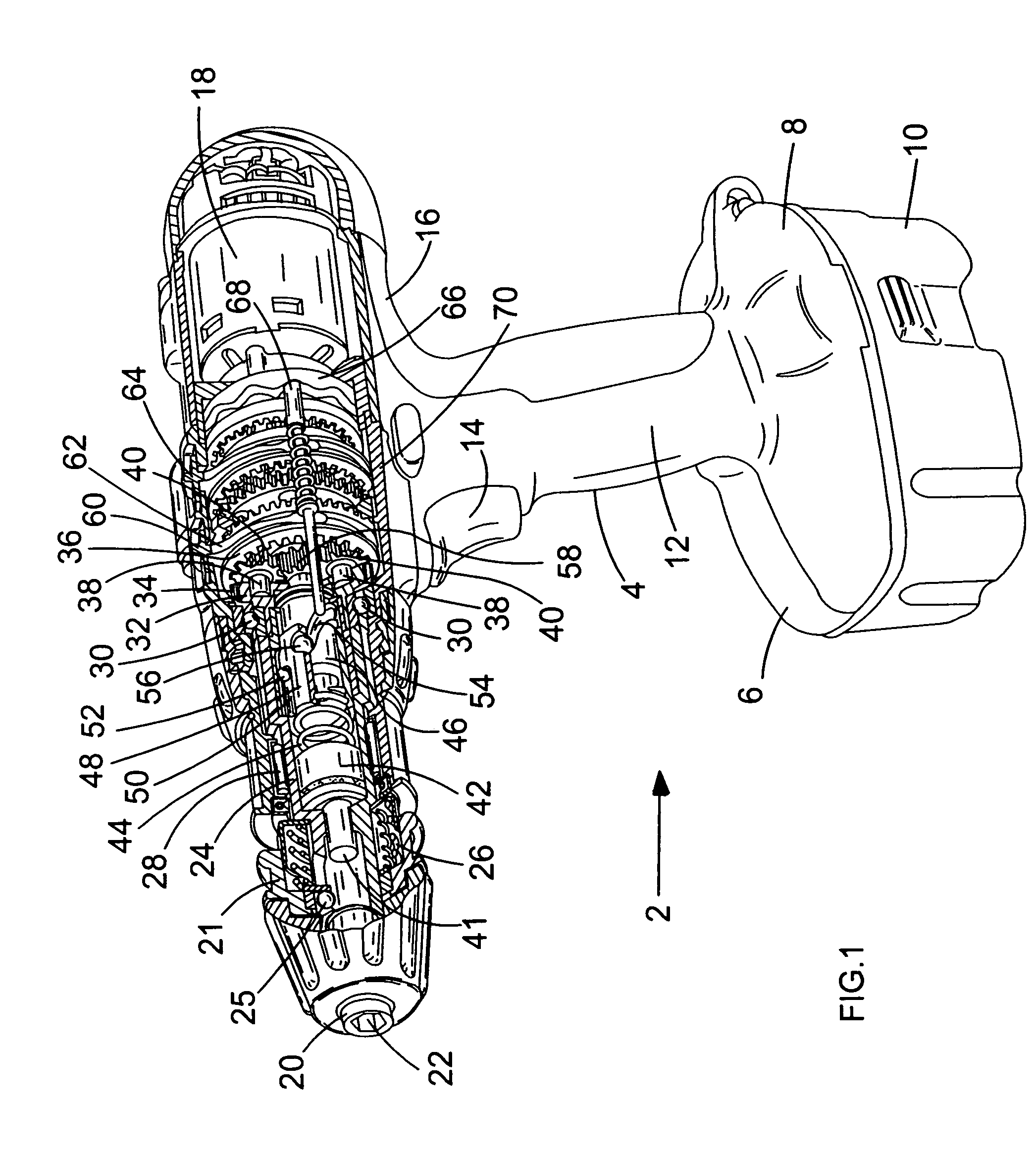 Hammer drill with camming hammer drive mechanism