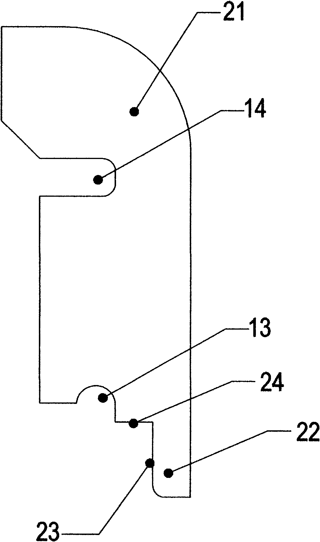 Novel split type detachable skirting line and component thereof