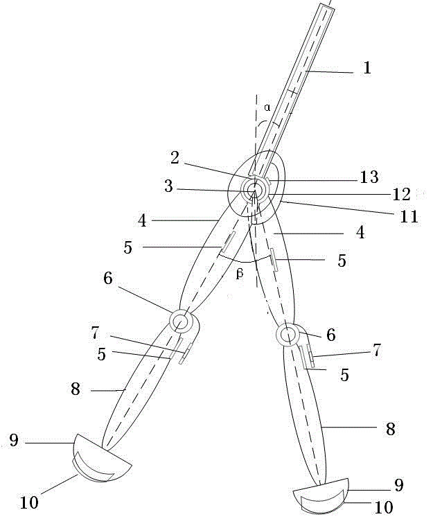 A low-power consumption walking device and control method based on an intelligent terminal